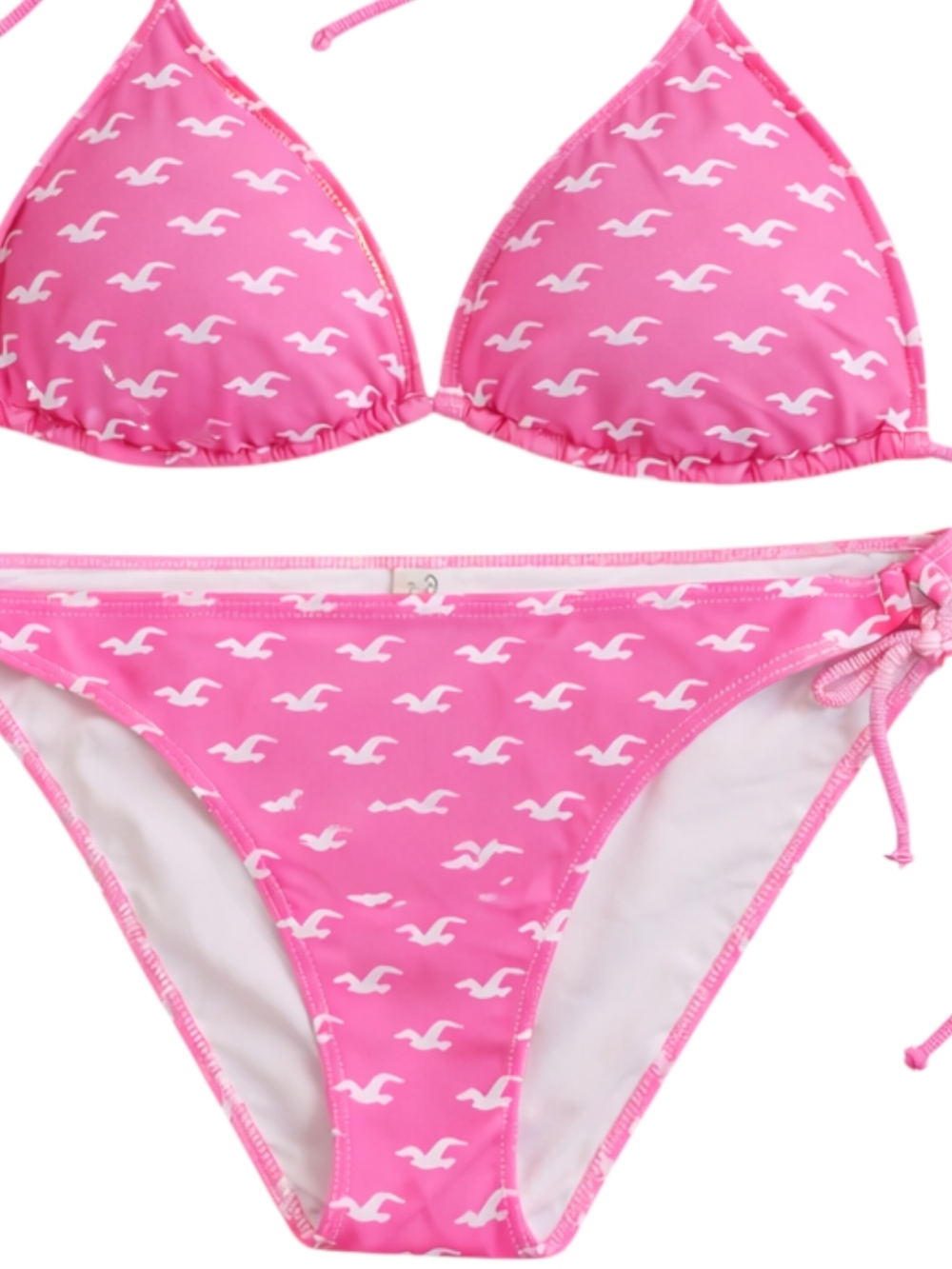 PINK Coral Bikini Set with Script Print - Picture 4 of 16